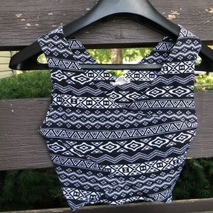LA Hearts aztec pattern crop top: Size S